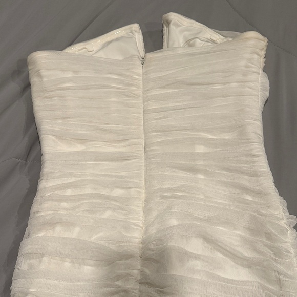 Dress The Population Brand Elegant White Strapless  Dress Size Medium - Picture 7 of 8